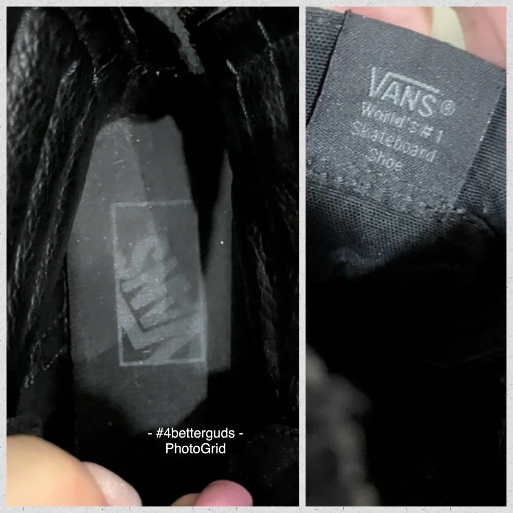 Vans High Top SK8 Metallic Black Silver Pebble Sneakers Unisex M 7.5 W 9 - Picture 4 of 16